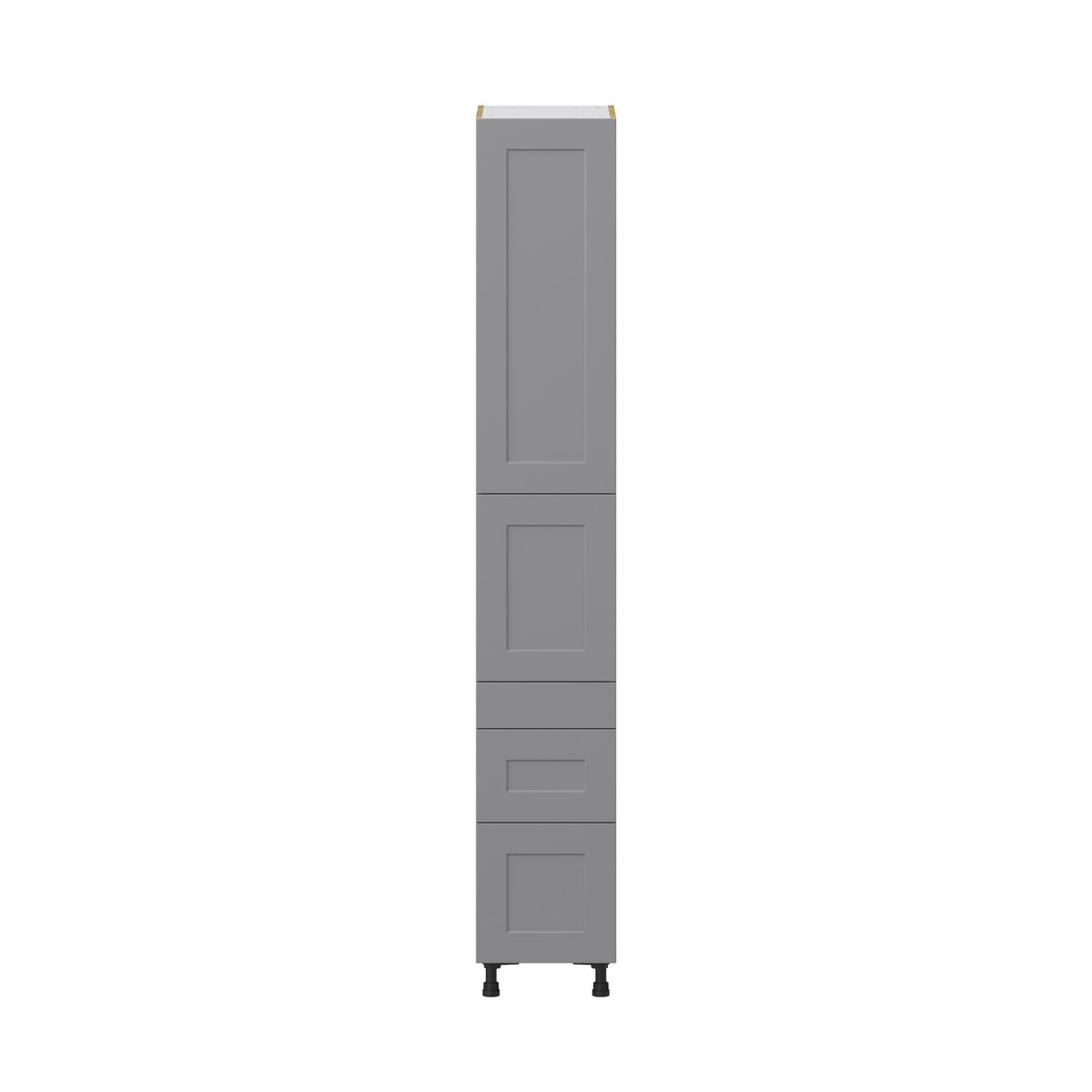 Hugo&Borg Beaumont 15-in W x 94.5-in H x 24-in D Slate Gray 5-Drawers Pantry Fully Assembled Cabinet (Recessed Panel Shaker Style)