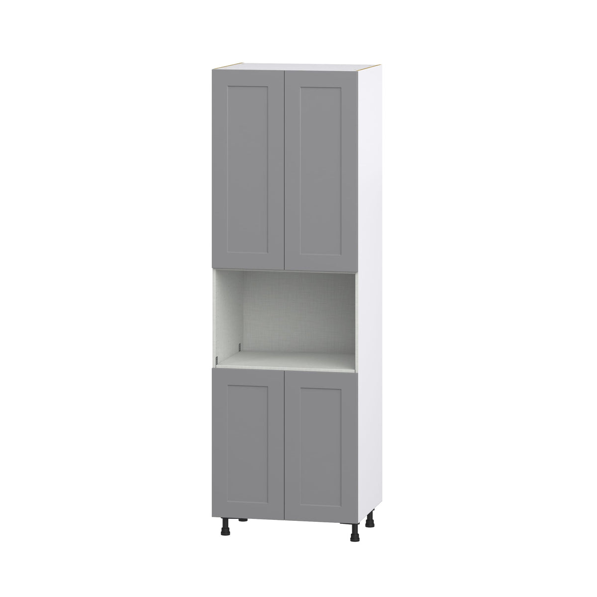 Hugo&Borg Beaumont 30-in W x 94.5-in H x 24-in D Slate Gray Pantry Fully Assembled Cabinet (Recessed Panel Shaker Door Style)