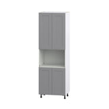Hugo&Borg Beaumont 30-in W x 94.5-in H x 24-in D Slate Gray Pantry Fully Assembled Cabinet (Recessed Panel Shaker Door Style)