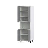 Hugo&Borg Beaumont 30-in W x 94.5-in H x 24-in D Slate Gray Pantry Fully Assembled Cabinet (Recessed Panel Shaker Door Style)