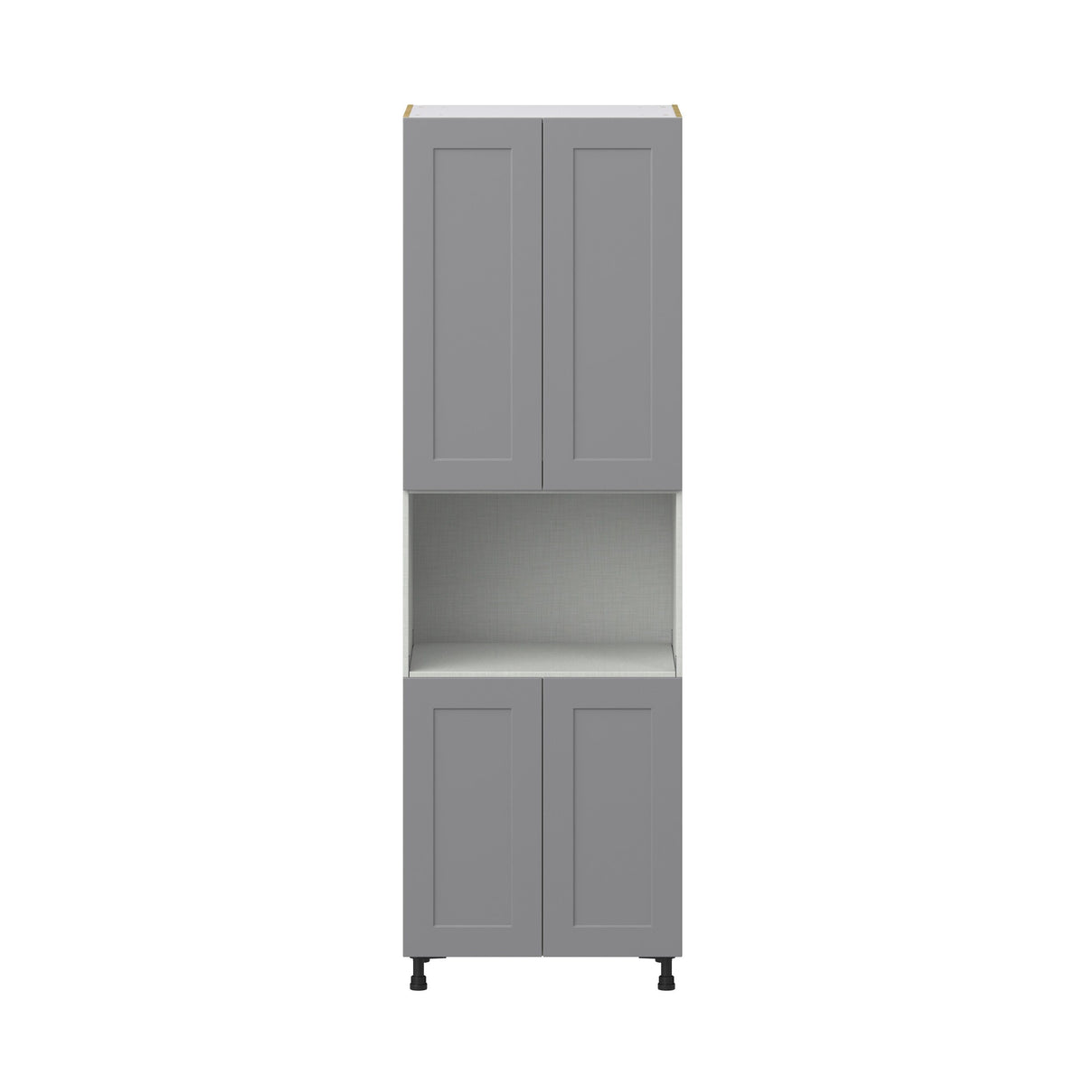 Hugo&Borg Beaumont 30-in W x 94.5-in H x 24-in D Slate Gray Pantry Fully Assembled Cabinet (Recessed Panel Shaker Door Style)