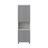 Hugo&Borg Beaumont 30-in W x 94.5-in H x 24-in D Slate Gray Pantry Fully Assembled Cabinet (Recessed Panel Shaker Door Style)