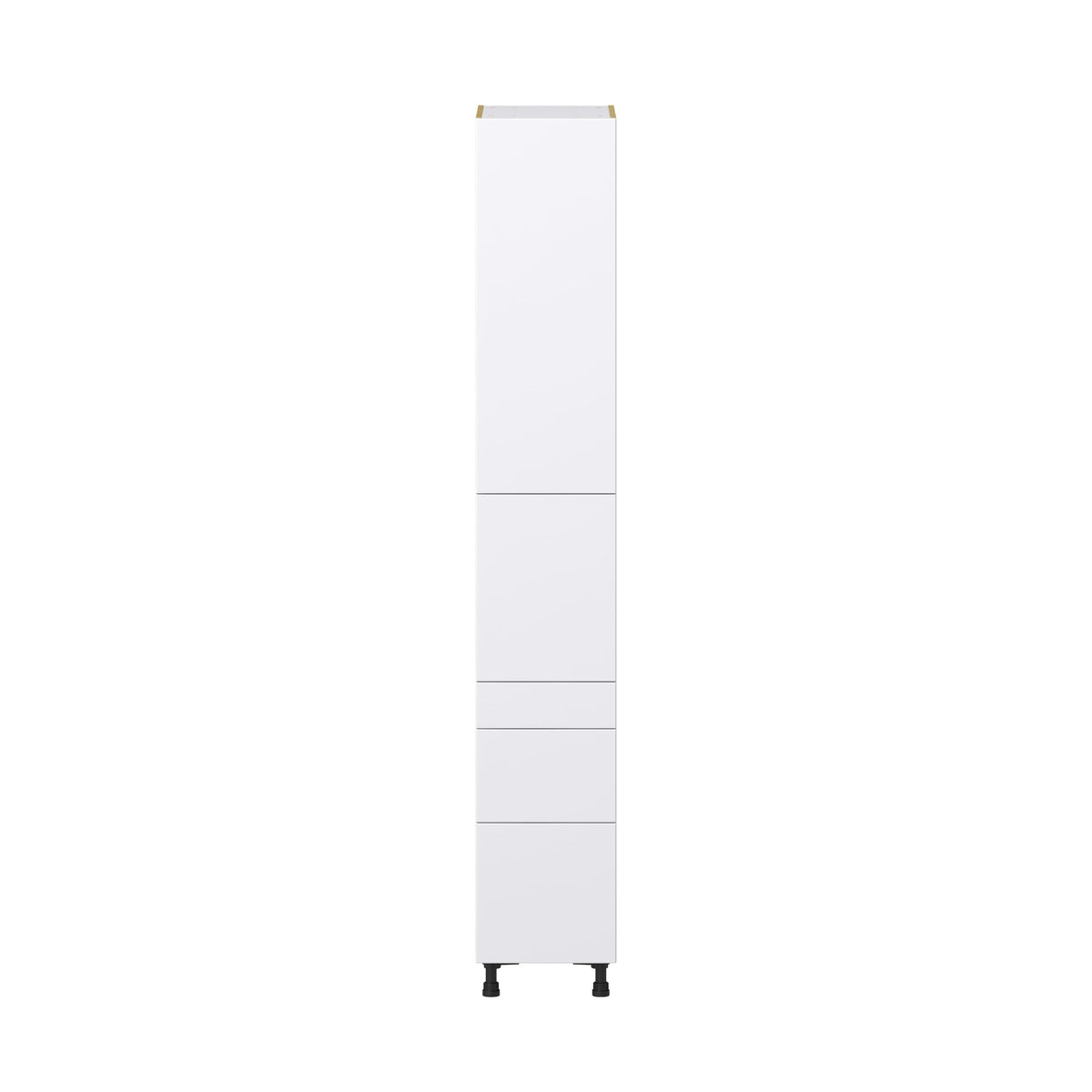 Hugo&Borg Lasalle 15-in W x 94.5-in H x 24-in D Bright White Slab 5-Drawer Pantry Fully Assembled Cabinet (Flat Panel Slab Style)