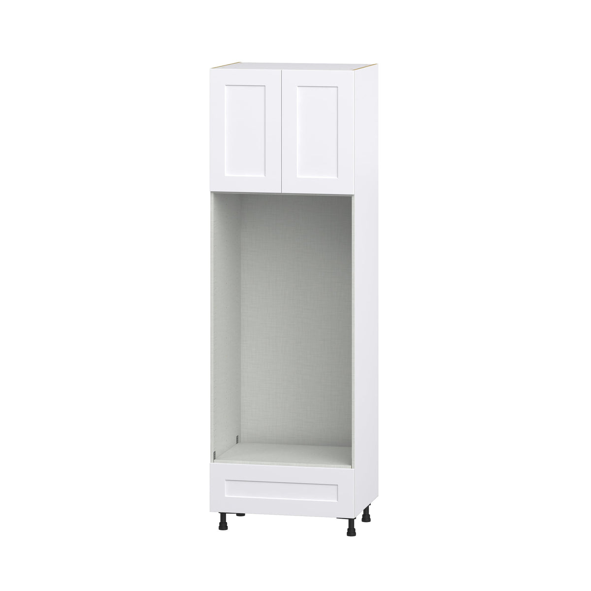 Hugo&Borg Jolie 30-in W x 94.5-in H x 24-in D Warm White 1-Drawer Single or Double Oven Pantry Fully Assembled Cabinet (Recessed Panel Shaker Style)