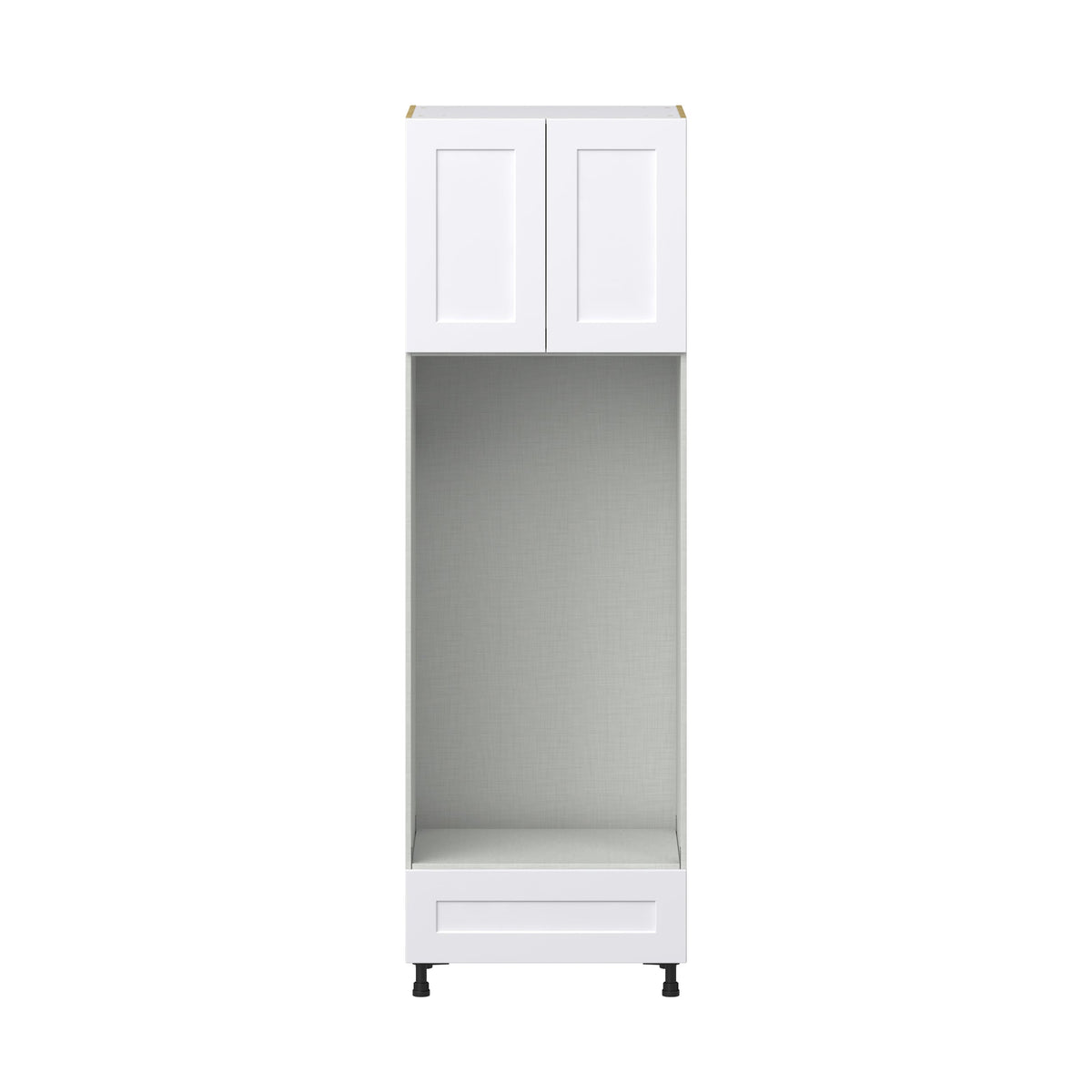 Hugo&Borg Jolie 30-in W x 94.5-in H x 24-in D Warm White 1-Drawer Single or Double Oven Pantry Fully Assembled Cabinet (Recessed Panel Shaker Style)