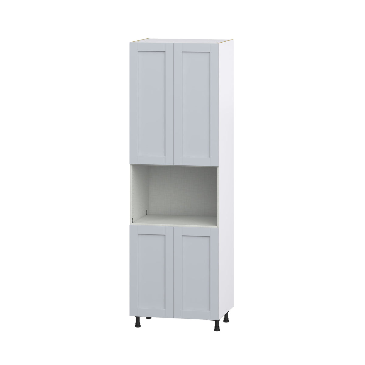 Hugo&Borg Charlesberg 30-in W x 94.5-in H x 24-in D Gray Pantry Fully Assembled Cabinet (Recessed Panel Shaker Door Style)