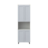 Hugo&Borg Charlesberg 30-in W x 94.5-in H x 24-in D Gray Pantry Fully Assembled Cabinet (Recessed Panel Shaker Door Style)