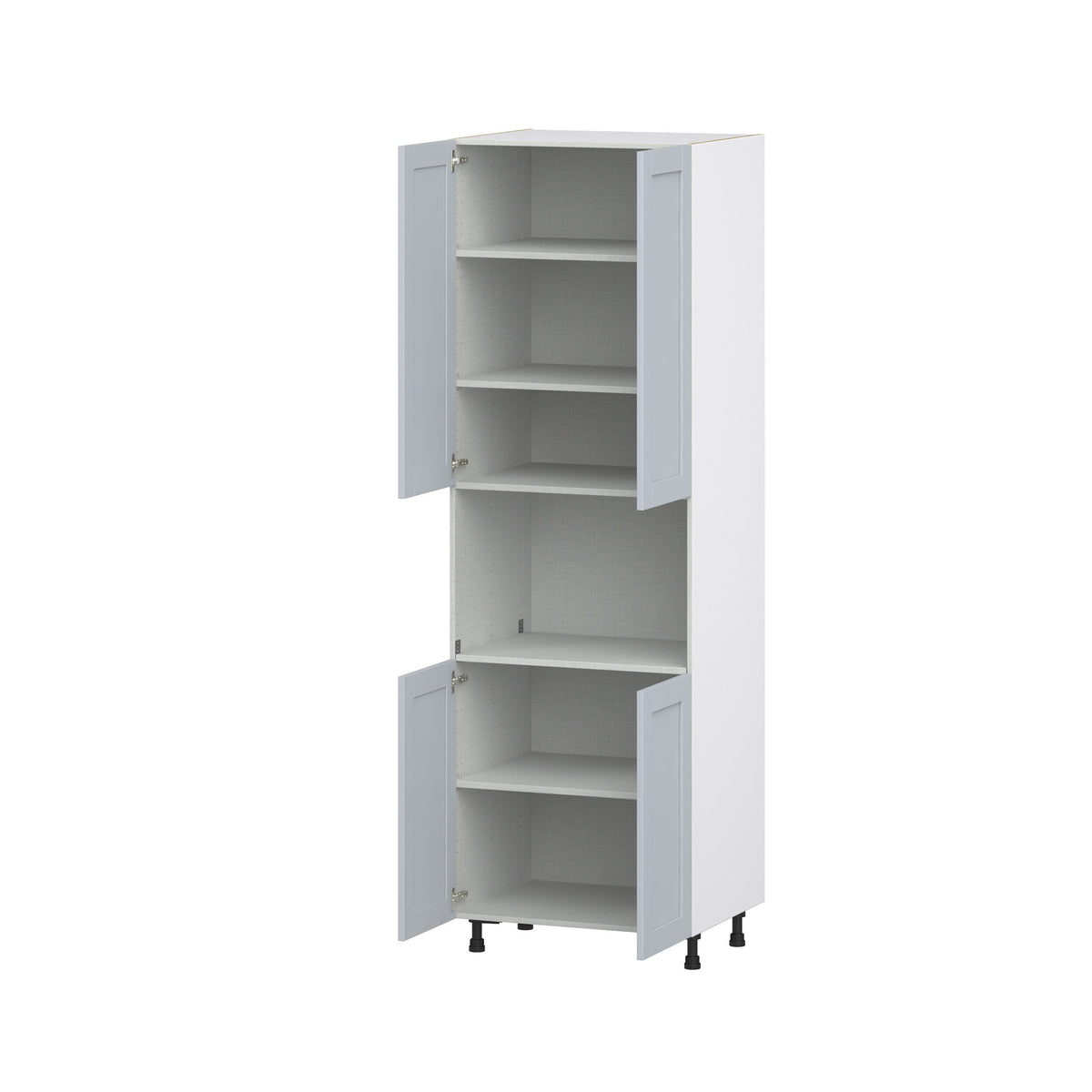 Hugo&Borg Charlesberg 30-in W x 94.5-in H x 24-in D Gray Pantry Fully Assembled Cabinet (Recessed Panel Shaker Door Style)