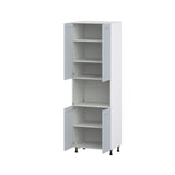 Hugo&Borg Charlesberg 30-in W x 94.5-in H x 24-in D Gray Pantry Fully Assembled Cabinet (Recessed Panel Shaker Door Style)