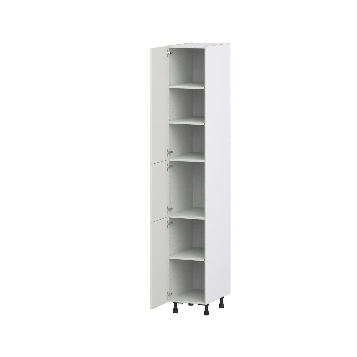 Hugo&Borg Belcourt 15-in W x 94.5-in H x 24-in D Gray Painted Pantry Fully Assembled Cabinet (Recessed Panel Shaker Door Style)