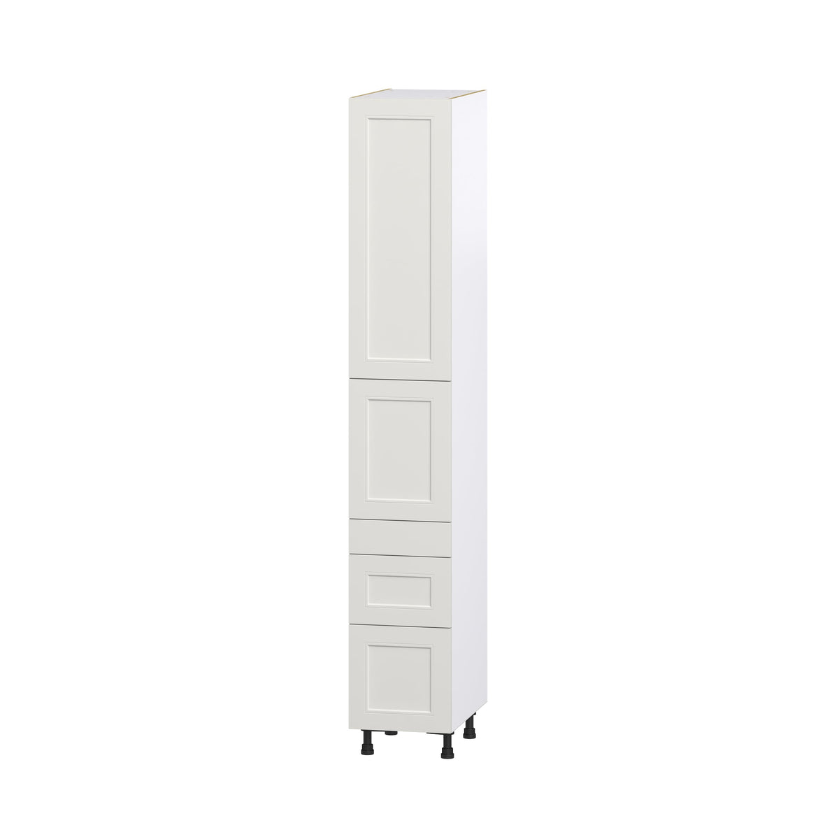 Hugo&Borg Belcourt 15-in W x 94.5-in H x 24-in D Gray Painted 5-Drawer Pantry Fully Assembled Cabinet (Recessed Panel Shaker Style)