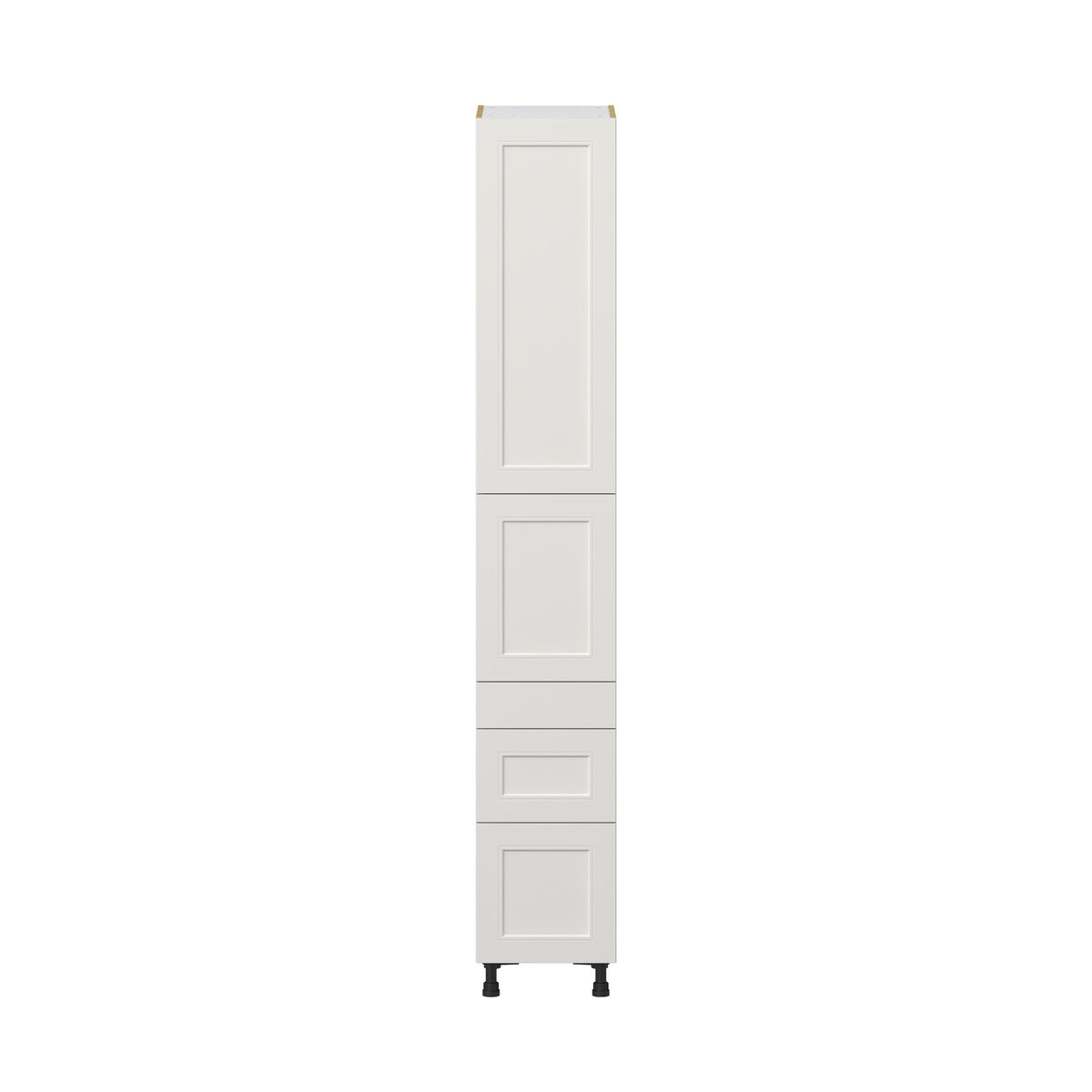 Hugo&Borg Belcourt 15-in W x 94.5-in H x 24-in D Gray Painted 5-Drawer Pantry Fully Assembled Cabinet (Recessed Panel Shaker Style)