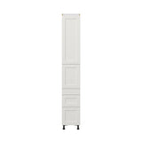 Hugo&Borg Belcourt 15-in W x 94.5-in H x 24-in D Gray Painted 5-Drawer Pantry Fully Assembled Cabinet (Recessed Panel Shaker Style)