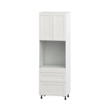 Hugo&Borg Belcourt 30-in W x 94.5-in H x 24-in D Gray Painted 3-Drawers Single Oven Pantry Fully Assembled Cabinet (Recessed Panel Shaker Style)