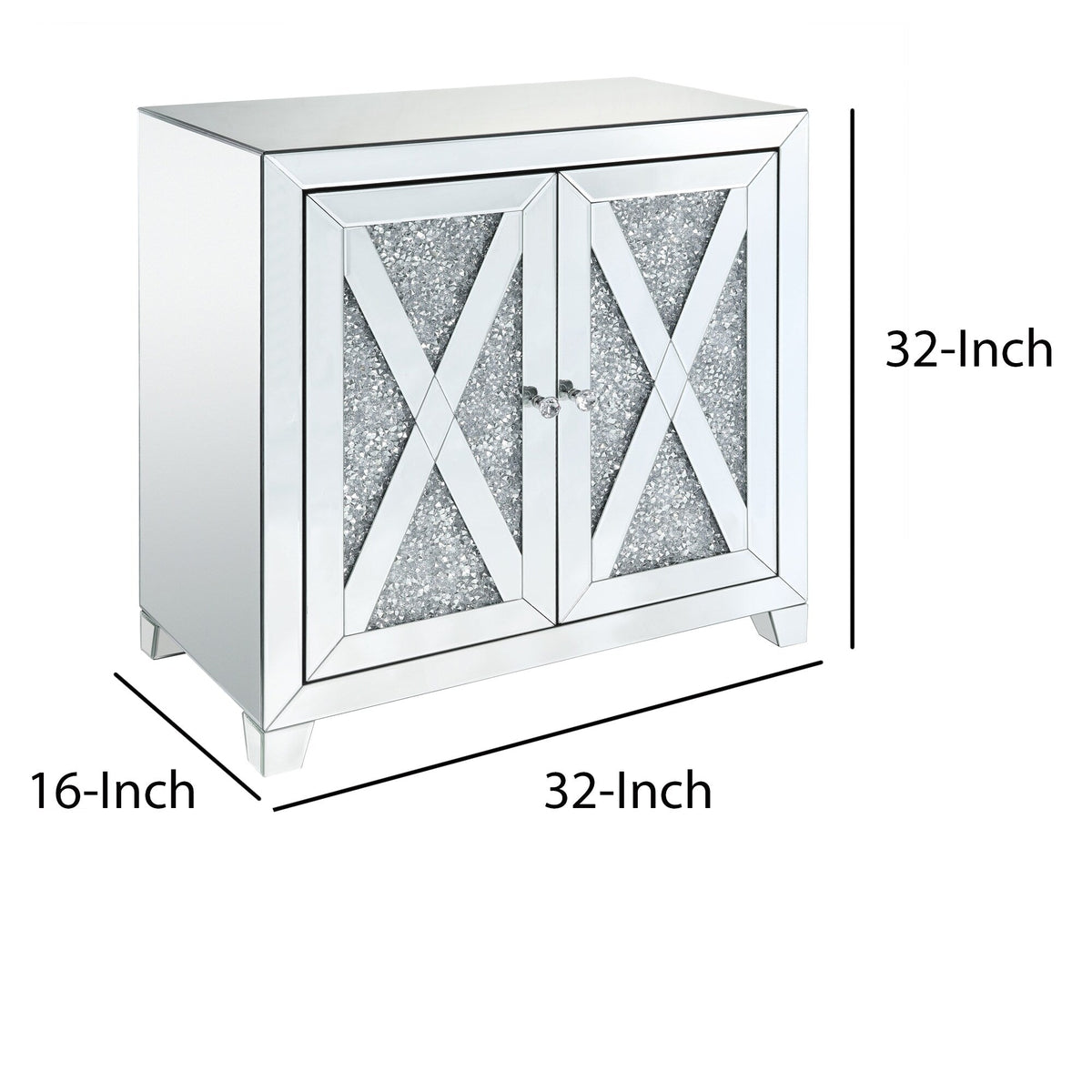 Benzara Silver Accent Chest