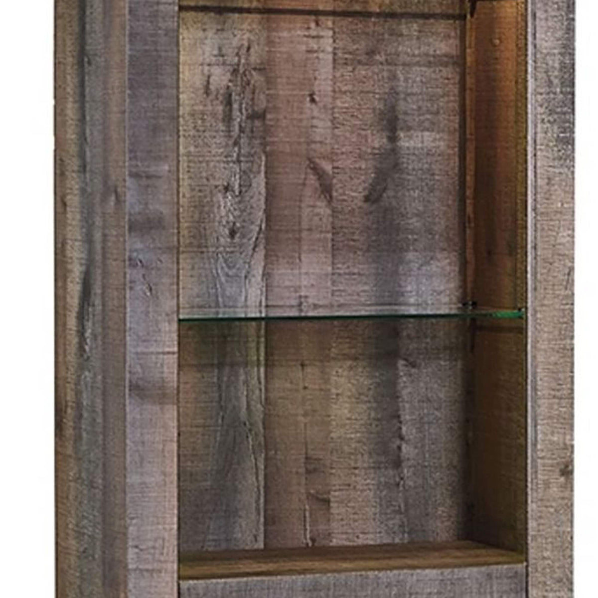 Benzara Contemporary/Modern Brown Wood China Cabinet with Wine Storage