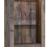 Benzara Contemporary/Modern Brown Wood China Cabinet with Wine Storage