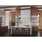 Progress Lighting Glennaire 6-Light Brushed Gold Modern/Contemporary Clear Glass Linear Large Hanging Kitchen Island Light