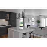 Progress Lighting Roxobel 3-Light Matte Black Modern/Contemporary Square Medium Hanging Pendant Light