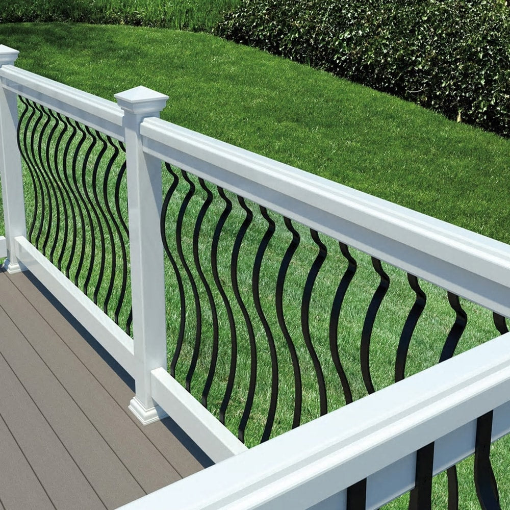 Deckorators 3/16-in x 1-in x 32-1/4-in Black Aluminum Deck Baluster (5-Pack)