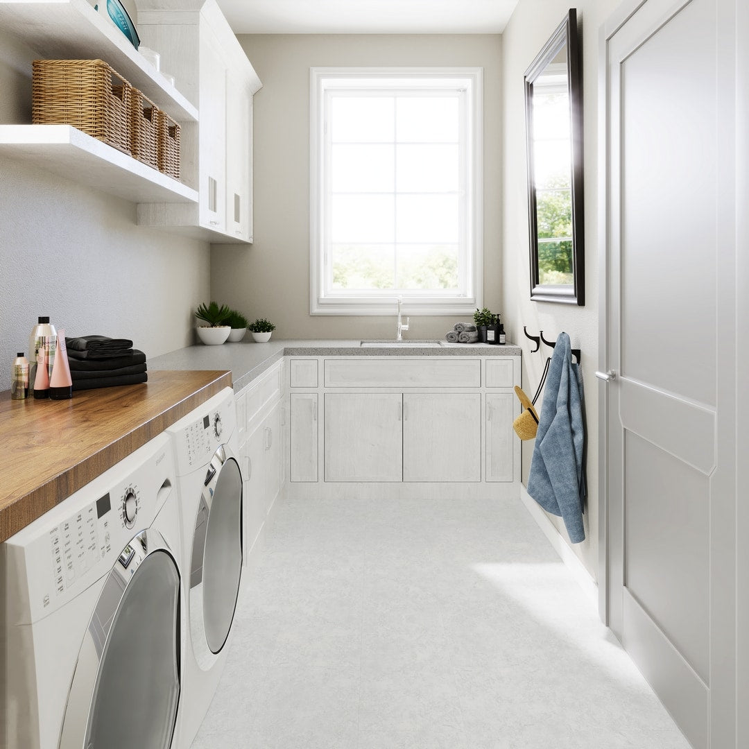 Lucida USA Lightstone White Stone Look 22-mil x 12-in W x 24-in L Waterproof Interlocking Luxury Vinyl Tile Flooring (16-sq ft/ Carton)