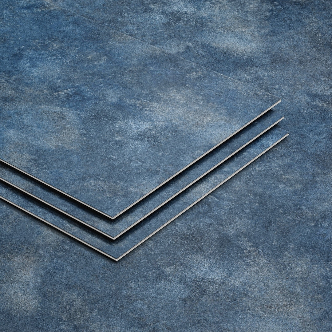 Lucida USA Topaz Blue Stone Look 22-mil x 12-in W x 24-in L Waterproof Interlocking Luxury Vinyl Tile Flooring (16-sq ft/ Carton)