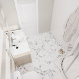 Lucida USA Calacatta White Marble Look 22-mil x 12-in W x 24-in L Waterproof Interlocking Luxury Vinyl Tile Flooring (16-sq ft/ Carton)