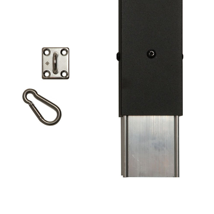 Deckorators ALX 2.5-in x 2.5-in x 6-ft Textured Black Aluminum Deck Post Extension