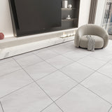 Giorbello (Sample) Silver 6-in x 6-in Matte Porcelain Stone Look Floor and Wall Tile