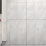 Giorbello (Sample) Silver 6-in x 6-in Matte Porcelain Stone Look Floor and Wall Tile