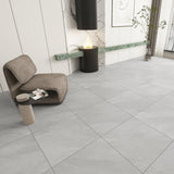 Giorbello (Sample) Gray 6-in x 6-in Matte Porcelain Stone Look Floor and Wall Tile