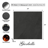 Giorbello Hurricane Black 24-in x 24-in Glazed Porcelain Stone Look Floor and Wall Tile (12-sq. ft/ Carton)