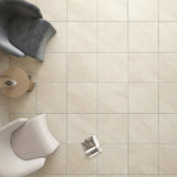 Giorbello Hurricane Sand 24-in x 24-in Glazed Porcelain Stone Look Floor and Wall Tile (12-sq. ft/ Carton)