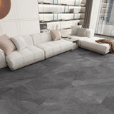 Giorbello (Sample) Coal 6-in x 6-in Matte Porcelain Stone Look Floor and Wall Tile