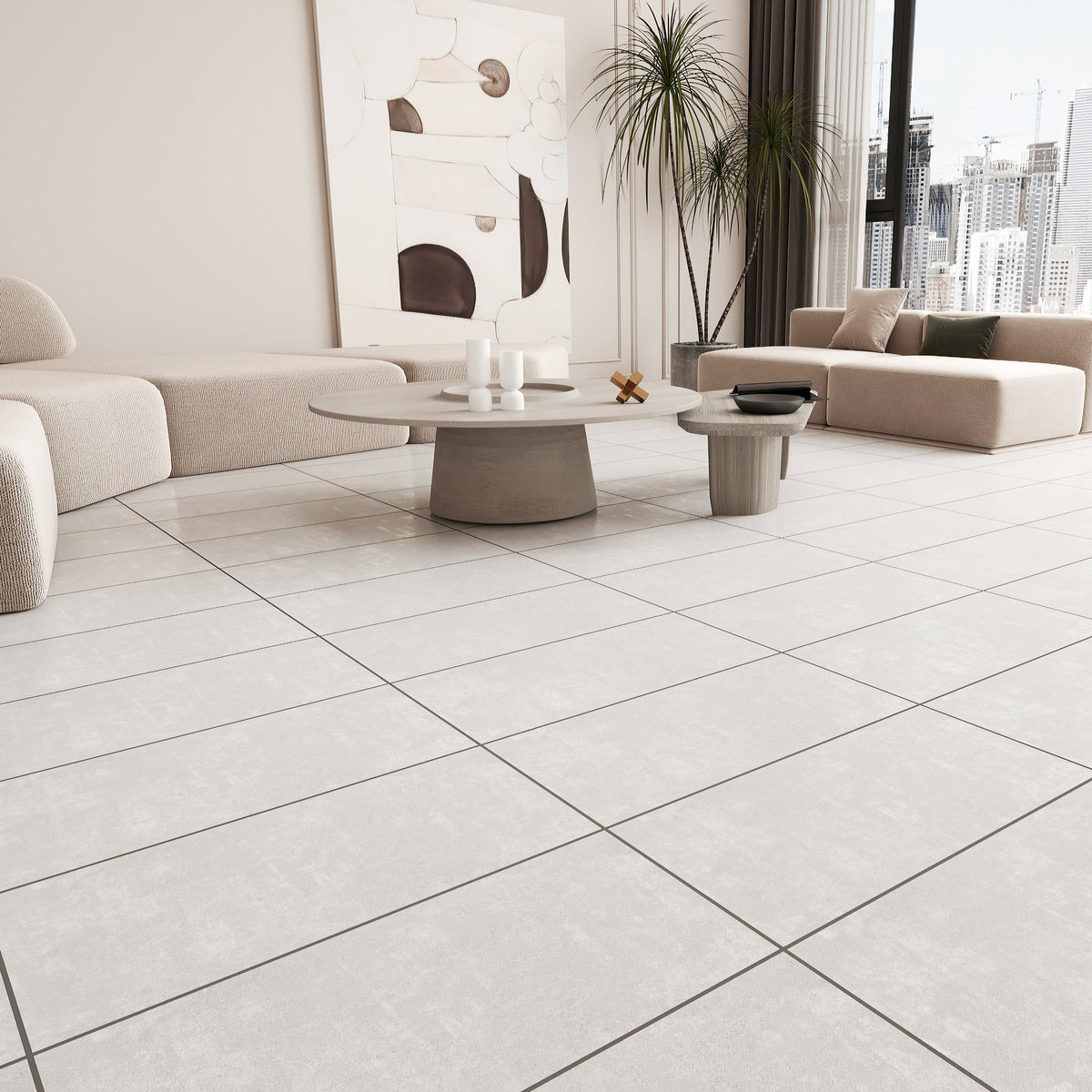 Giorbello (Sample) White 4-in x 6-in Matte Porcelain Floor and Wall Tile