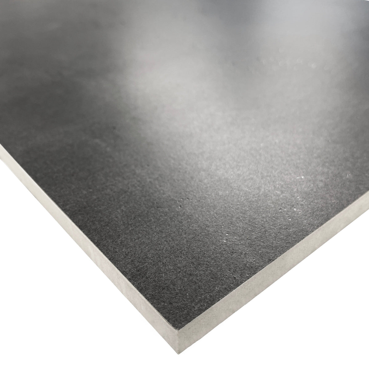 Giorbello (Sample) Black 4-in x 6-in Matte Porcelain Floor and Wall Tile