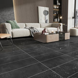 Giorbello (Sample) Black 4-in x 6-in Matte Porcelain Floor and Wall Tile