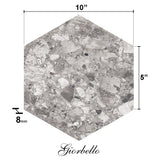 Giorbello (Sample) Gray 10-in x 10-in Matte Porcelain Stone Look Floor and Wall Tile