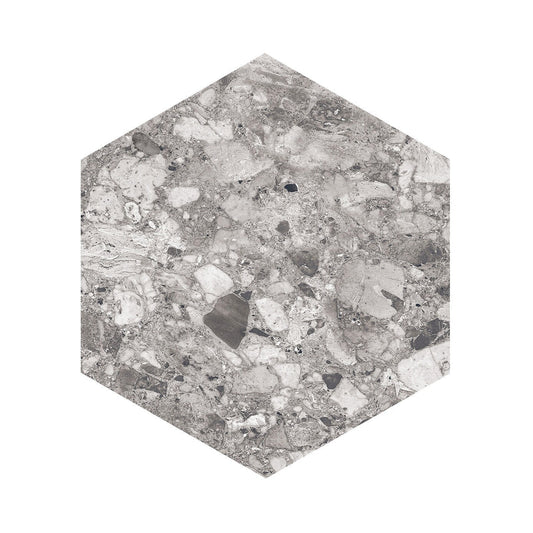 Giorbello (Sample) Gray 10-in x 10-in Matte Porcelain Stone Look Floor and Wall Tile