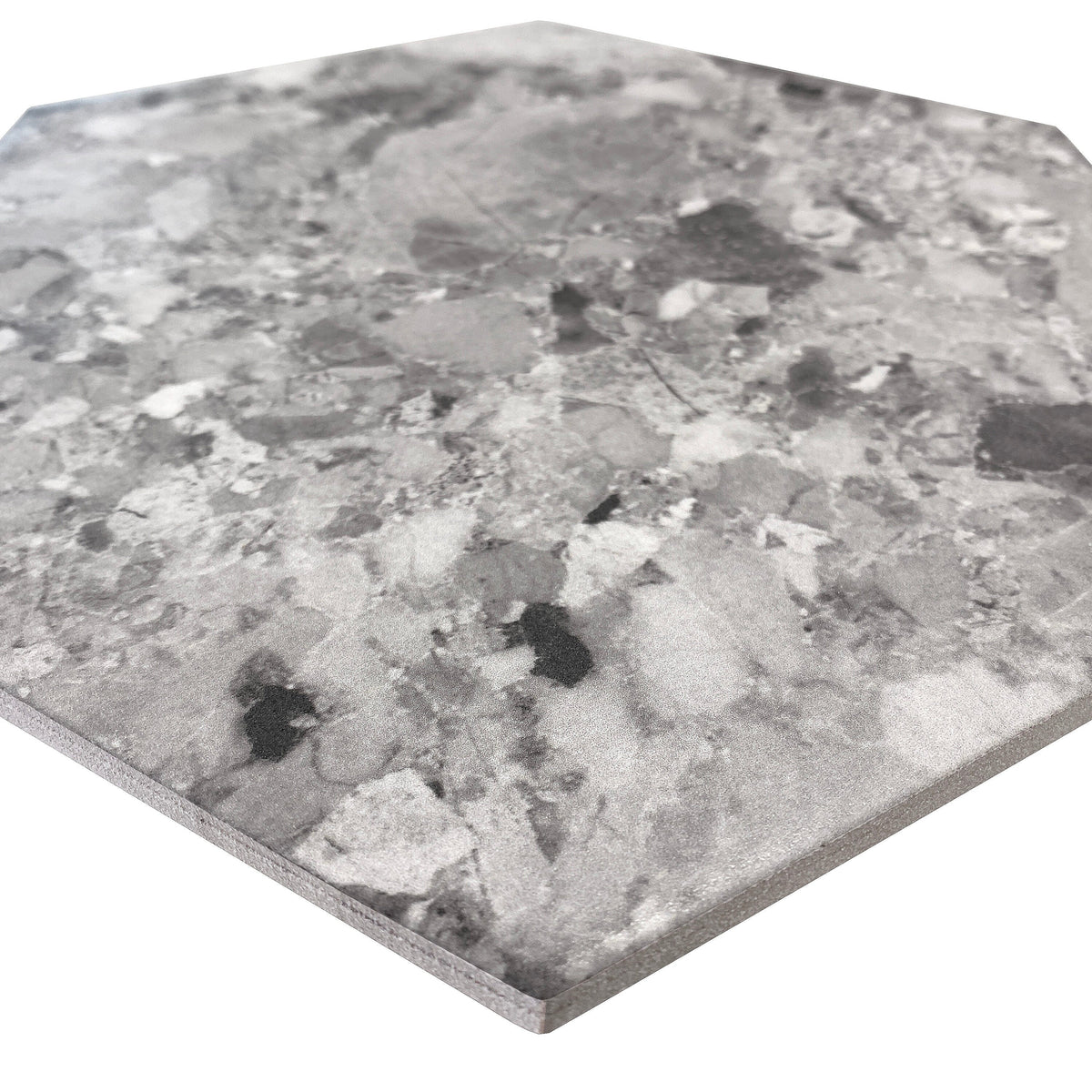 Giorbello (Sample) Gray 10-in x 10-in Matte Porcelain Stone Look Floor and Wall Tile