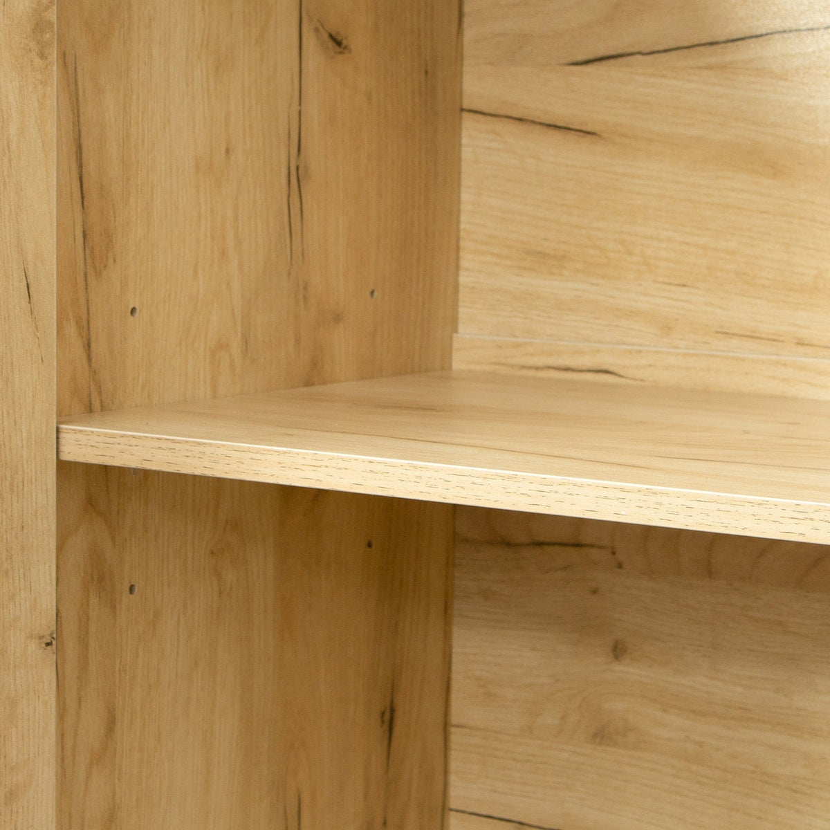 SINOFURN Oak Buffet Sideboard with 3 Doors and 2 Drawers, Rustic Style, Easy Assembly, Multi-Purpose Storage Cabinet