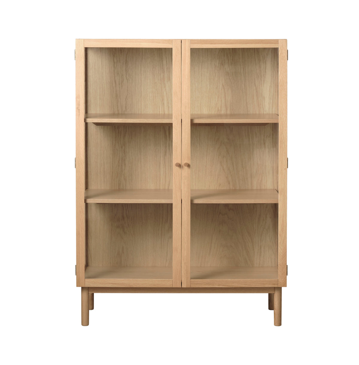 Natural Oak Contemporary/Modern Wood Media Cabinet