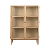 Natural Oak Contemporary/Modern Wood Media Cabinet