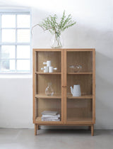 Natural Oak Contemporary/Modern Wood Media Cabinet