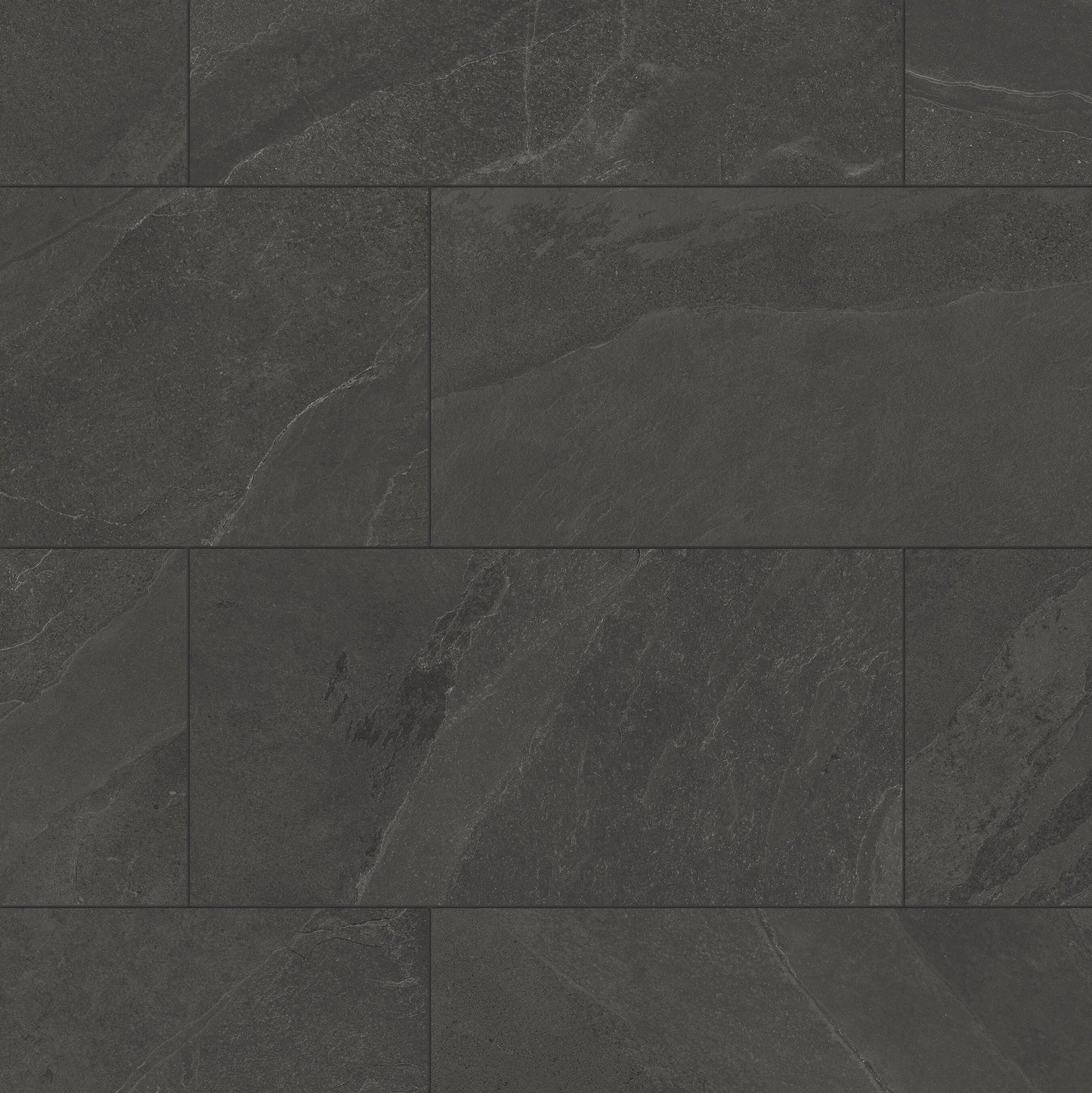 Satori Gios Graphite 12-in x 24-in Matte Porcelain Stone Look Floor and Wall Tile (1.93-sq. ft/ Piece)