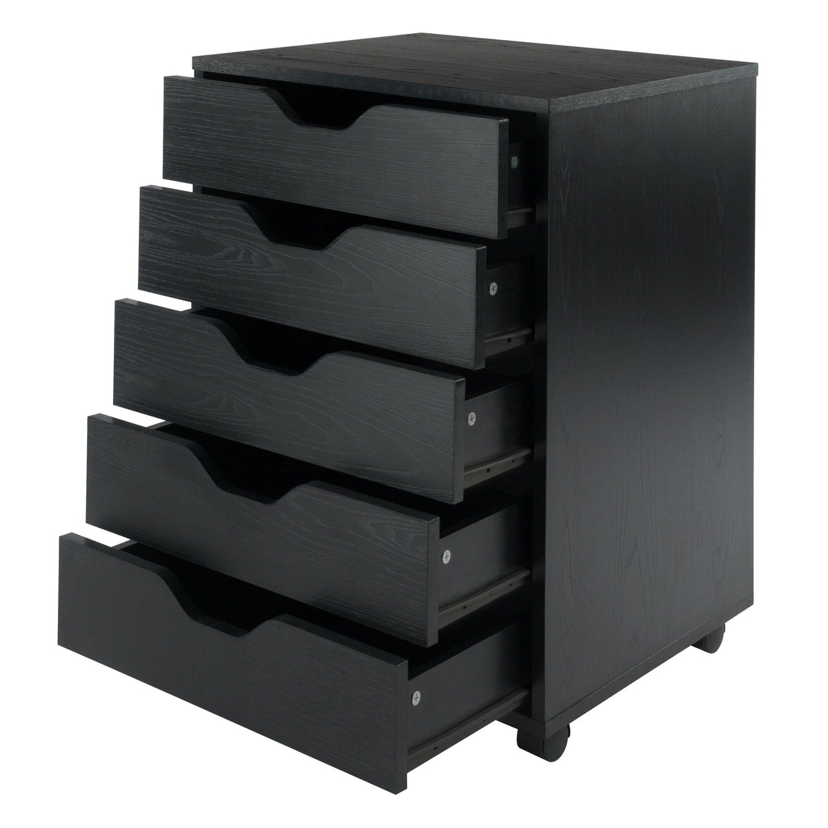Winsome Wood Halifax Black 5-Drawer 19.21-in File Cabinet