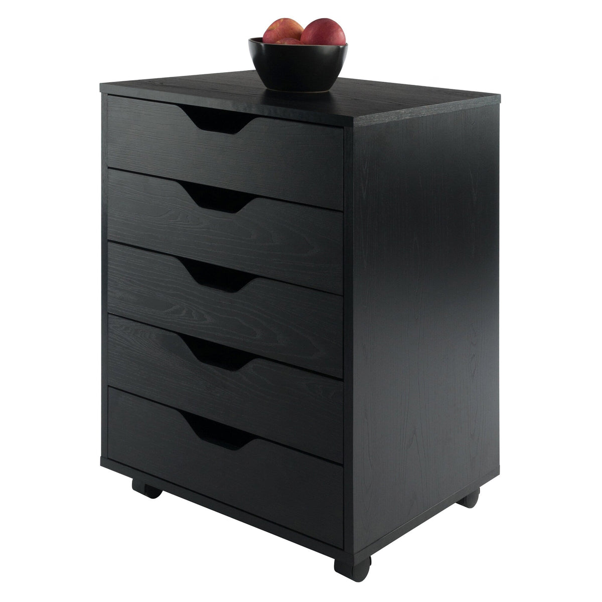 Winsome Wood Halifax Black 5-Drawer 19.21-in File Cabinet