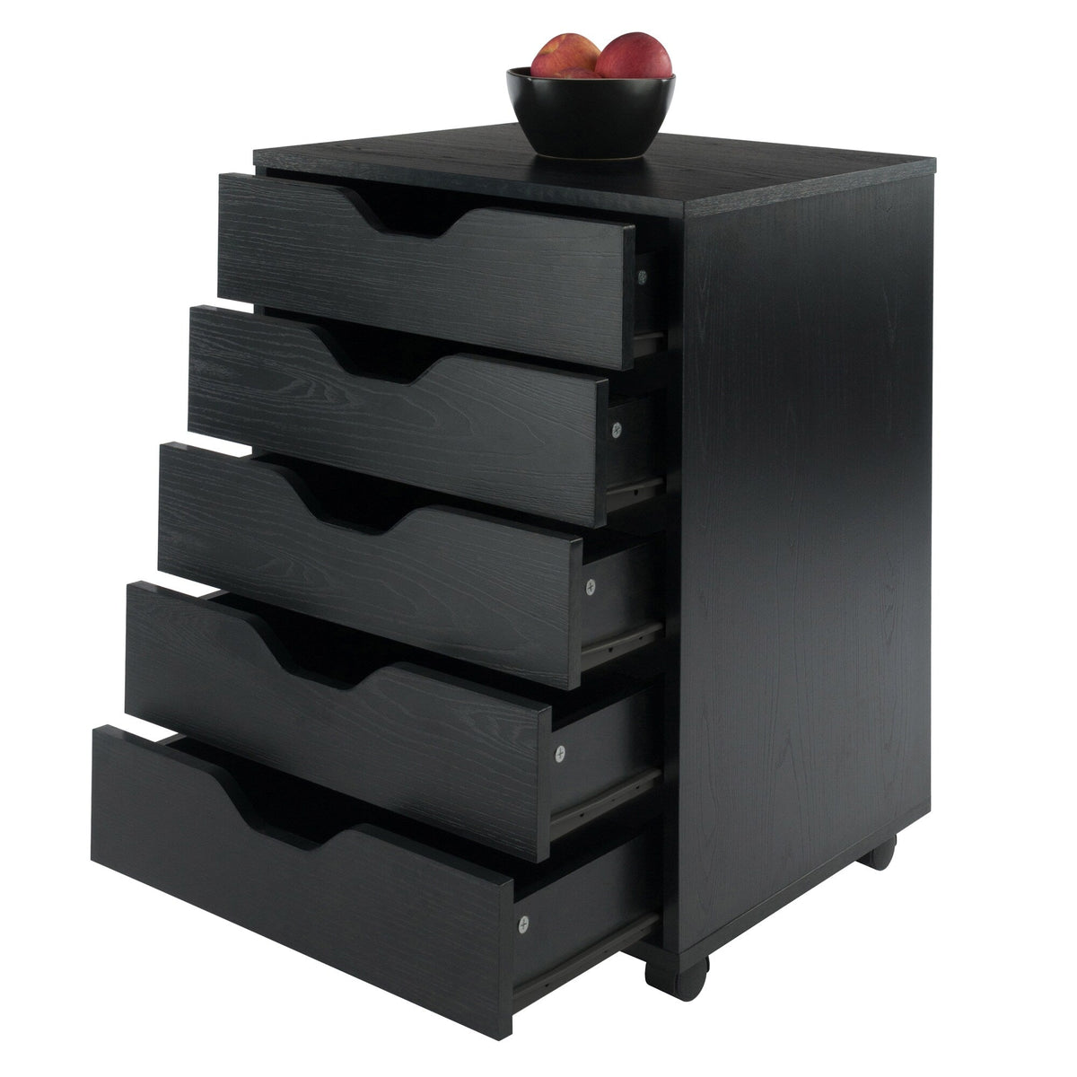 Winsome Wood Halifax Black 5-Drawer 19.21-in File Cabinet