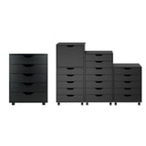 Winsome Wood Halifax Black 5-Drawer 19.21-in File Cabinet