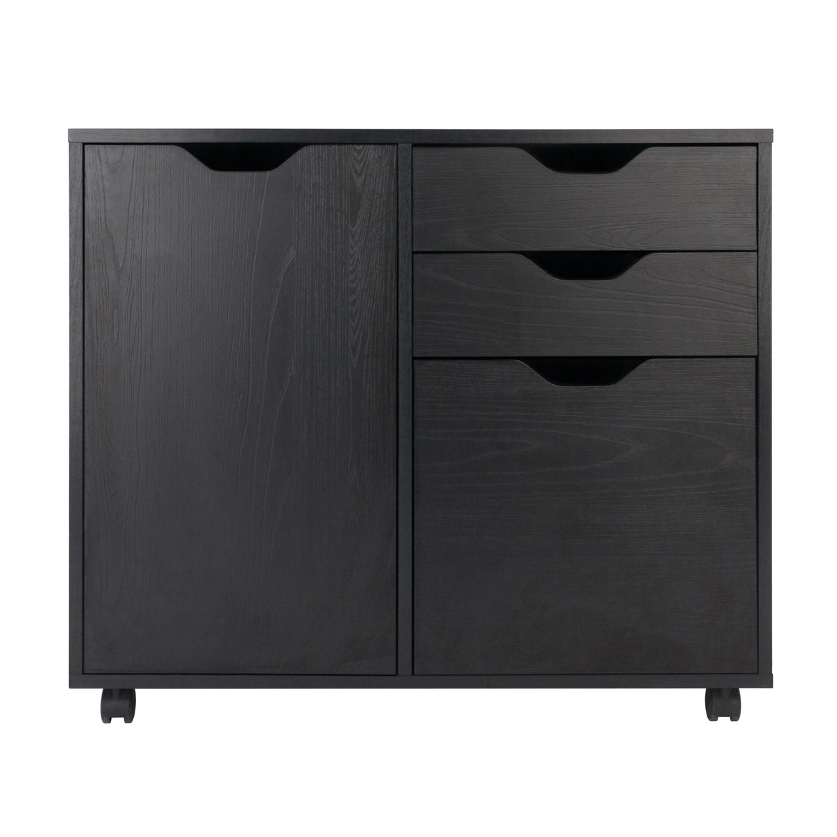 Winsome Wood Halifax Black 3-Drawer 30.71-in File Cabinet
